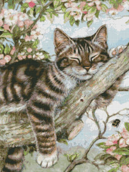 Вышивка крестиком 40х50см, Котенок