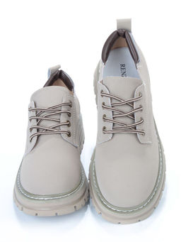 03-P8204-3 GRAY/BEIGE Полуботинки женские (натуральная кожа, нубук) - No name фото 14