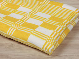 Одеяло байковое 140*205 клетка цв. желтый