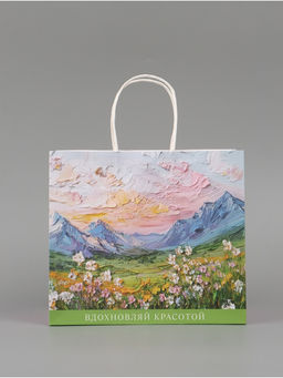 Цена за 2 шт. Пакет подарочный «Цветочное поле», 25 × 22 × 12 см