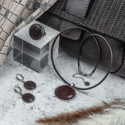 Серьги из муранского стекла MAROON LS3550 - Vloes фото 4