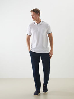 Polo Yaka K?sa Kollu Penye Erkek Ti??rt