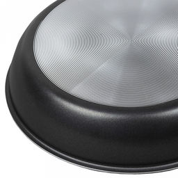 "Атлас" Сотейник с антипригарным покрытием д26см, h7см, s1,5мм, стеклянная крышка, 2 бакелитовые ручки (Россия)