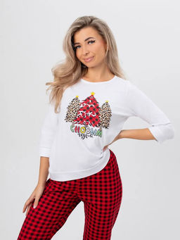 Пижама женская, модель 162, трикотаж (Нарядные ёлочки) - Ивановотекстиль фото 7