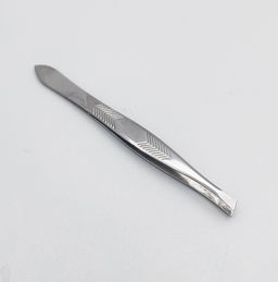 Zinger Пинцет для бровей скошенный / Standard 86012 S, 88 мм, серебристый глянцевый  фото 3