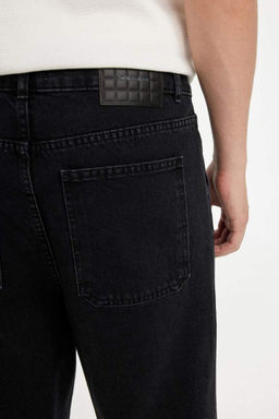 Джинсовые брюки стандартного кроя с завышенной талией свободного кроя и объемным кроем - Defacto фото 6