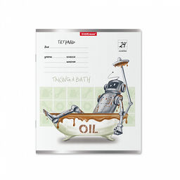 Цена за 10 шт. Тетрадь школьная ученическая ErichKrause Robolife, 24 листа, линейка (в плёнке по 10 шт.)_MIX-PACK  фото 5