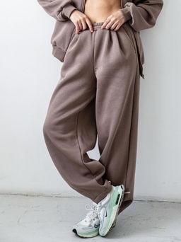 Брюки свободного кроя утепленные с защипами - My фото 8