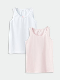 Bisiklet Yaka Basic K?z ?ocuk Atlet 2li