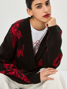 Кардиган женский 12521-54019 black/red - Eleganzza фото 6