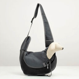 Сумка-переноска Слинг для животных, 37 х 20 см, чёрная - Пижон фото 5