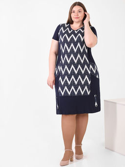 Платье больших размеров офисное повседневное - Almond фото 2