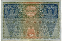 1000 крон 1902 года Австрия  Надпечатка
