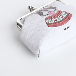 Цена за 4 шт. Кошелёк монетница на фермуаре, белый