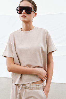 CAMISETA HEAVY COTTON MANGA CORTA / Vis?n claro - Zara фото 2