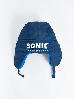 Sonic Bask?l? Erkek ?ocuk Kar ?apkas?