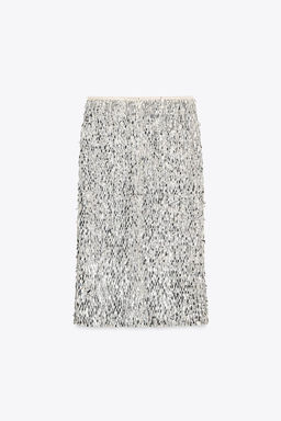 SEQUINNED MIDI SKIRT - Zara фото 7