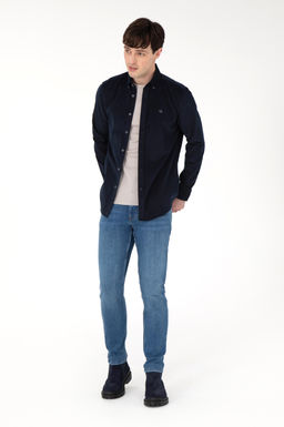 Мужская темно-синяя рубашка с длинным рукавом Неожиданная скидка в корзине - U.s. polo assn фото 4