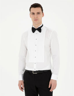 Beyaz Slim Fit Smokin G_mlek