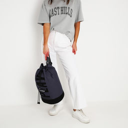 Рюкзак-торба молодёжный, отдел на стяжке шнурком, цвет чёрный/серый - Nazamok фото 2