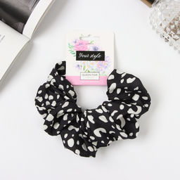 Цена за 2 шт. Резинка для волос «Орбита», пятна мини, 12 см, чёрно-белая