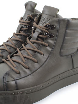 05-X30302A-70 KHAKI Ботинки демисезонные мужские (натуральная кожа,байка)