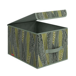 VAL GR-BOX-LM Короб стеллажный с крышкой, большой, 30*40*25 см, GREEN, шт