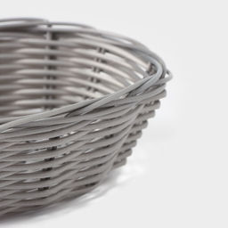 Корзинка для фруктов и хлеба Доляна Плуг, 18135 см, пластик, плетёная, серая  фото 6