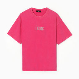 Футболка из вареного хлопка женская Mist Icon, размер S, розовая