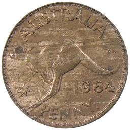 Монета 1 пенни 1964 года Австралия