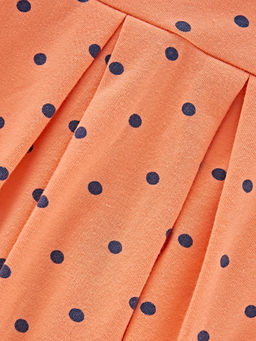 Комплект для девочки детский сад с лосинами UD 1624 персик горошек - Mini maxi фото 7