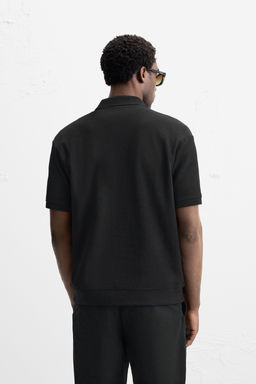 VERTICAL TEXTURED POLO SHIRT - Zara фото 3