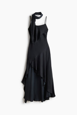 Vestido de sat?n con fular