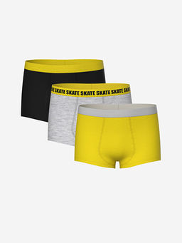 Bask?l? Erkek ?ocuk Boxer 3l?