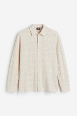 Camisa de punto con estampado calado Regular Fit - H&m фото 5