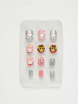 Детские накладные ногти «Снежный зайчик», 12 шт.
