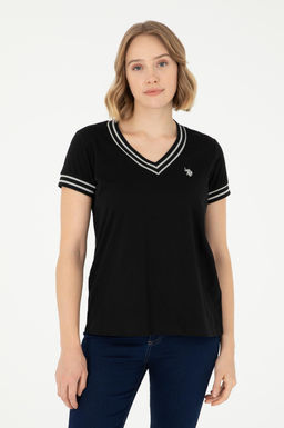 Женская черная футболка