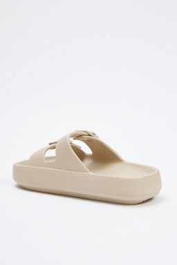 Trendyol Shoes Bej Cift Bantl? Toka Detayl? Hafif Taban Kad?n Terlik TAKSS25TE00019 - Trendyolmilla фото 13