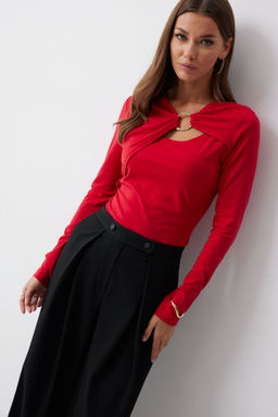 Джемпер LYUSHe 4232 красный  фото 3