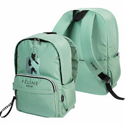 Рюкзак "Feline Meow" подростковый 42x31x20 см (18 л) 500 г, износостойкий нейлон с водоотталкивающей пропиткой, 1 отделение на потайной молнии с уплотненным отделением для ноутбука до 17 дюймов и книг и карманом на молнии с органайзером, 2 передних карман
