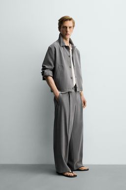 SOBRECAMISA FLUIDA BOXY FIT / Gris topo - Zara фото 4