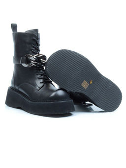 01-CYX03-1 BLACK Ботинки демисезонные женские (натуральная кожа, байка) - Фабричный китай фото 15