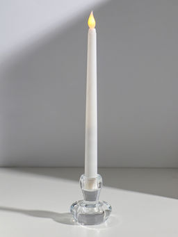 Цена за 2 шт. Стеклянный подсвечник на 1 свечу «Тюльпан на ножке», прозрачный, d=2.5 см, 6×6×7.5 см