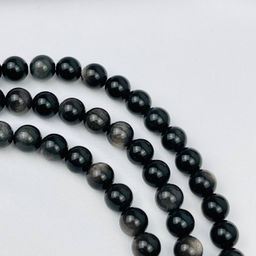 Бусины для украшений из серебристого Обсидиана