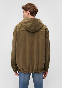 Kapusonlu Haki Sweatshirt - Mavi фото 4