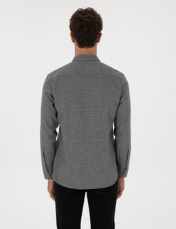 Gri Slim Fit Uzun Kollu G_mlek - Pierre cardin фото 5