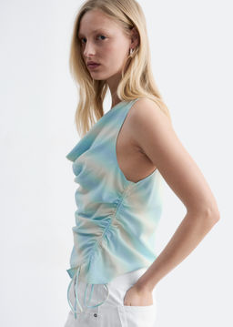 Top con cuello chal y cord?n de ajuste - H&m фото 11