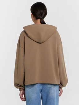 Худи женское коричневое сепия 122913