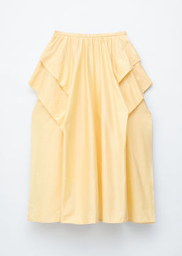 Falda midi fruncida