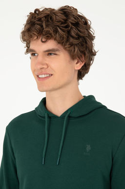 Мужской темно-зеленый базовый свитшот - U.s. polo assn фото 2